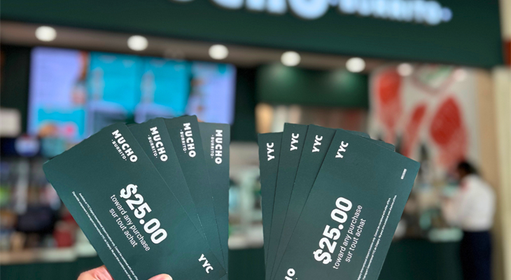 Mucho Burrito is now open at YYC – Win $100 of gift certificates!