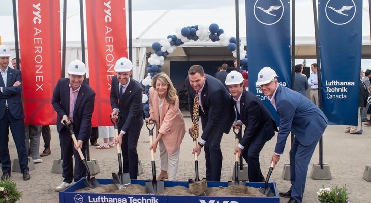 Lufthansa Technik and YYC Calgary Airport break ground for new engine maintenance facility